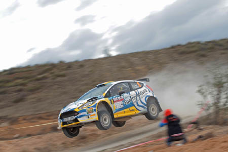 RMC Motorsport: nueve coches en el parque cerrado de fin de rallye en Lorca.